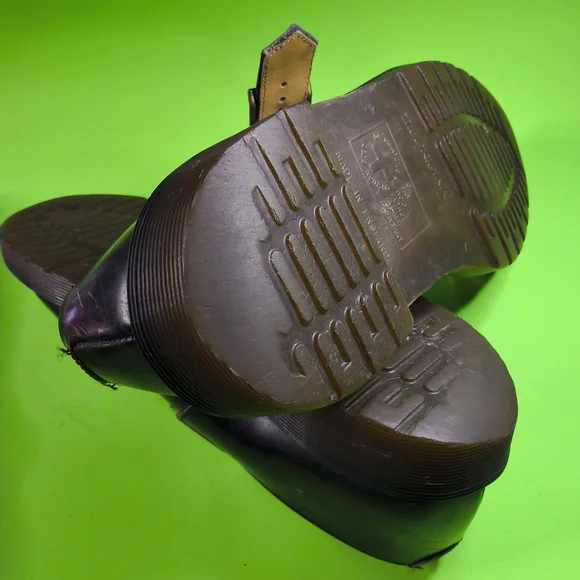 Dr. Martens Black Leather Mary Janes Buckle Flats - Picture 3 of 4